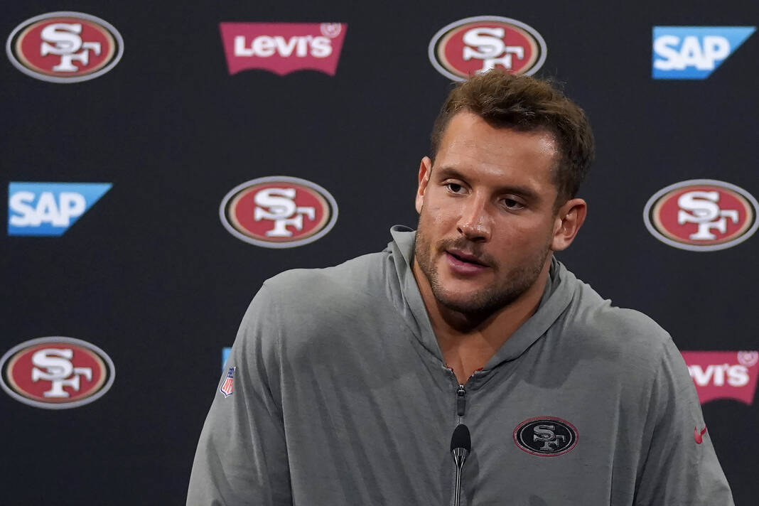 49ers injury updates: Kyle Shanahan says Nick Bosa is on track to play in  the season opener - Niners Nation