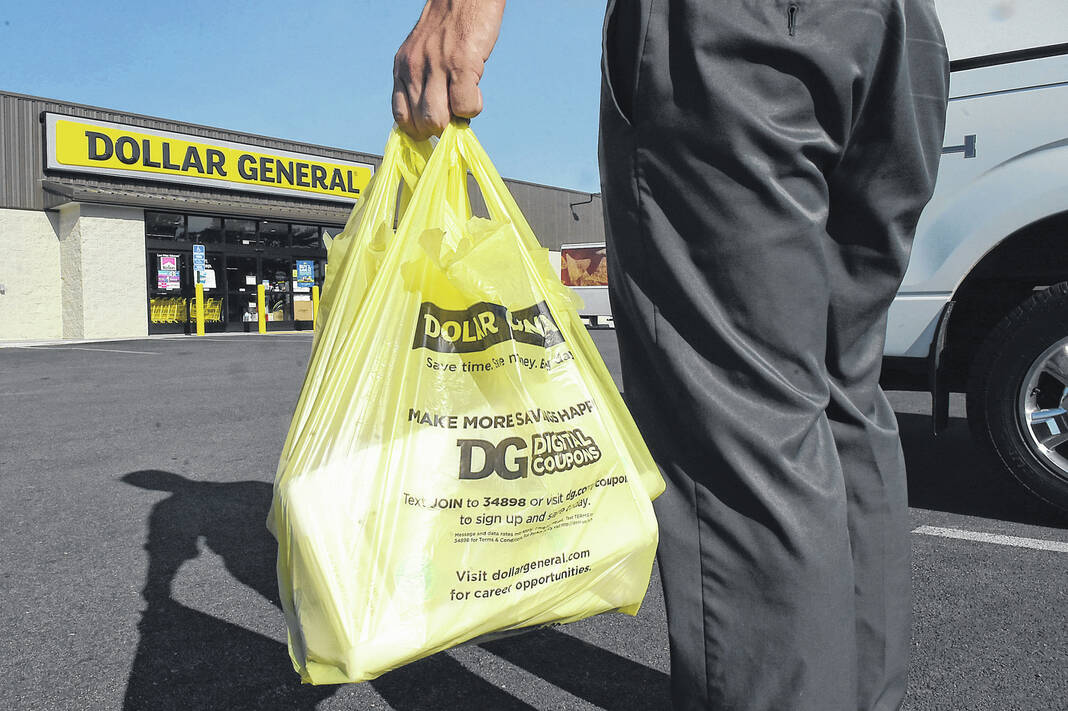 Grocery store text with creative shopping bag logo